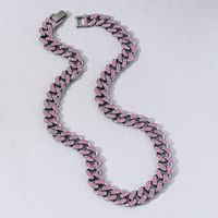 Hip-hop Solid Color Rhinestones Alloy Wholesale Bracelets Necklace main image 5