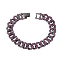 Hip-hop Vintage Style Geometric Alloy Plating Chain Rhinestones Men's Bracelets main image 4