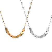 Einfacher Stil Einfarbig Titan Stahl Vergoldet Halskette In Masse main image 4