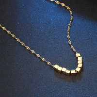 Einfacher Stil Einfarbig Titan Stahl Vergoldet Halskette In Masse main image 2