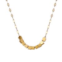 Einfacher Stil Einfarbig Titan Stahl Vergoldet Halskette In Masse main image 3