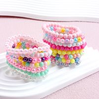 Casual Simple Style Round Beaded Arylic Resin Girl's Bracelets main image 7