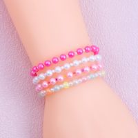 Casual Simple Style Round Beaded Arylic Resin Girl's Bracelets main image 6
