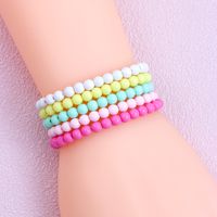 Casual Simple Style Round Beaded Arylic Resin Girl's Bracelets main image 5