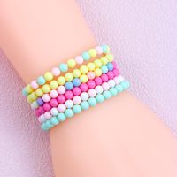 Casual Simple Style Round Beaded Arylic Resin Girl's Bracelets main image 2