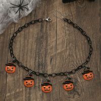 Übertrieben Kürbis Aryl Patchwork Halloween Unisex Halskette sku image 1