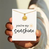Elegant Sonnenblume Sterling Silber Überzug Halskette Mit Anhänger main image 2