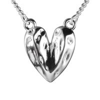 Lady Heart Shape Sterling Silver Plating Necklace main image 3