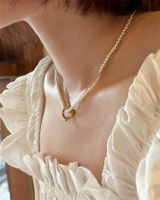 Modern Style Heart Shape Titanium Steel Necklace In Bulk main image 2