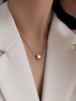Süss Herzform Titan Stahl Künstliche Edelsteine Zirkon Halskette Mit Anhänger In Masse sku image 2