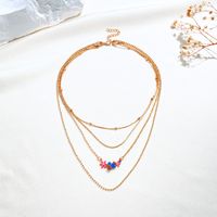 Ig Style Simple Style Flower 14k Gold Plated Alloy Wholesale Layered Necklaces main image 3