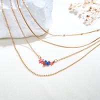 Ig Style Simple Style Flower 14k Gold Plated Alloy Wholesale Layered Necklaces main image 5