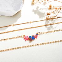 Ig Style Simple Style Flower 14k Gold Plated Alloy Wholesale Layered Necklaces main image 2