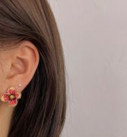 1 Pair Elegant Sweet Flower Artificial Crystal Ear Studs main image 3
