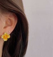 1 Pair Elegant Sweet Flower Artificial Crystal Ear Studs main image 2
