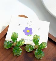 1 Pair Elegant Sweet Flower Artificial Crystal Ear Studs sku image 6