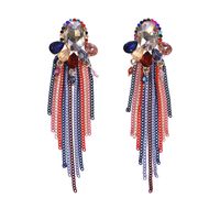 1 Paire Dame Gland Incruster Alliage Strass Boucles D'oreilles sku image 3