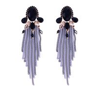 1 Paire Dame Gland Incruster Alliage Strass Boucles D'oreilles sku image 4