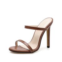 Women's Sexy Solid Color Round Toe Fashion Sandals sku image 7
