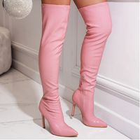 Women's Streetwear Solid Color Point Toe Over-knee Boots main image 5