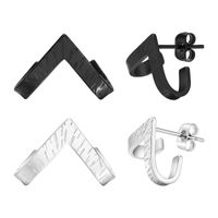 1 Piece Cool Style V Shape Stainless Steel Ear Studs main image 2