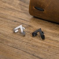 1 Piece Cool Style V Shape Stainless Steel Ear Studs main image 5