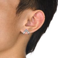 1 Piece Cool Style V Shape Stainless Steel Ear Studs main image 7