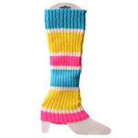 Women's Fashion Stripe Solid Color Acrylic Jacquard Over The Knee Socks sku image 1