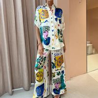 Daily Women's Casual Printing Polyester Printing Pants Sets Pants Sets main image 4