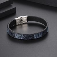 Simple Style Round Stainless Steel Polishing Men's Bracelets main image 1
