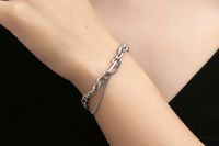 Basic Modern Style Geometric Titanium Steel Bracelets main image 4