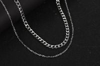 Hip-hop Solid Color Titanium Steel Necklace In Bulk main image 3