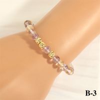 Retro Bohemian Round Artificial Gemstones Beaded Plating 18k Gold Plated Women's Bracelets sku image 1