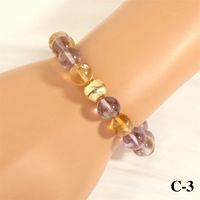 Retro Bohemian Round Artificial Gemstones Beaded Plating 18k Gold Plated Women's Bracelets sku image 9