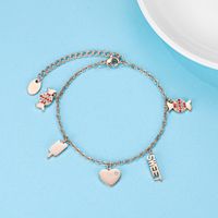 Sweet Candy Stainless Steel Polishing Plating Inlay Zircon Rose Gold Plated Bracelets main image 1