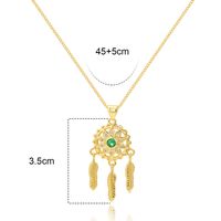 Casual Simple Style Cross Water Droplets Copper Plating Inlay Zircon Gold Plated Pendant Necklace main image 3