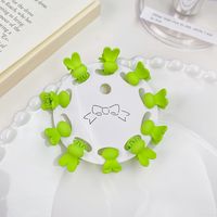 Simple Style Rabbit Solid Color Flower Plastic Hair Claws sku image 1