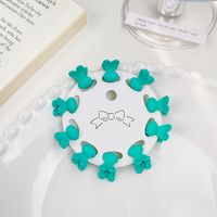 Simple Style Rabbit Solid Color Flower Plastic Hair Claws sku image 5