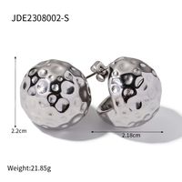 1 Pair Ig Style Solid Color Plating Stainless Steel 18k Gold Plated Ear Studs sku image 1
