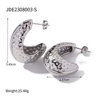 1 Pair Ig Style Simple Style C Shape Plating Stainless Steel 18k Gold Plated Ear Studs sku image 1