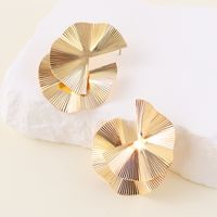 1 Pair Simple Style Solid Color Plating Iron Ear Studs main image 4