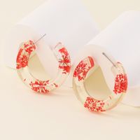 1 Pair Simple Style Flower Epoxy Resin Ear Studs main image 4