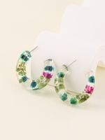 1 Pair Simple Style Flower Epoxy Resin Ear Studs main image 2