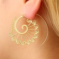 Neue Produkte Blätter Spirale Persönlichkeit Rotierende Römische Ohrringe Blatt Ohrringe Schmuck Frauen sku image 12
