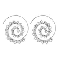 Souhaite  Nouvelle Feuille Spirale Personnalité Rotation Romain Ornement Boucles D'oreilles Pour Les Femmes sku image 3