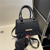 Women's Pu Leather Solid Color Elegant Streetwear Square Flip Cover Shoulder Bag Handbag Crossbody Bag main image 6