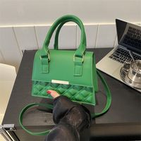 Women's Pu Leather Solid Color Elegant Streetwear Square Flip Cover Shoulder Bag Handbag Crossbody Bag main image 3