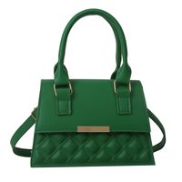 Women's Pu Leather Solid Color Elegant Streetwear Square Flip Cover Shoulder Bag Handbag Crossbody Bag sku image 4