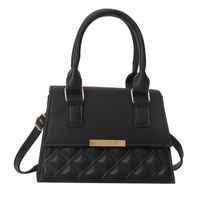 Women's Pu Leather Solid Color Elegant Streetwear Square Flip Cover Shoulder Bag Handbag Crossbody Bag sku image 5
