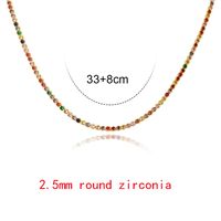 Fashion Geometric Copper Inlay Zircon Necklace 1 Piece sku image 10
